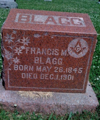 Masonic Brother Francis M Blagg grave marker