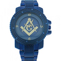 Blue Lodge Watch with blue metal band Blue Lodge Watch with blue metal band
