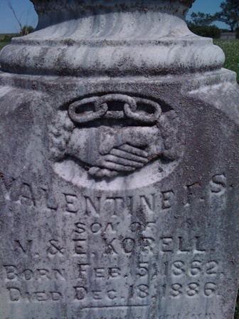 Masonic gravestone -Valentines Korell